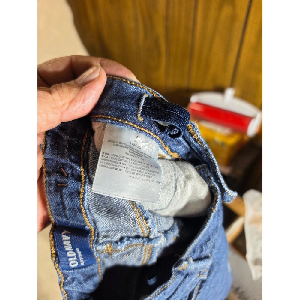 Old Navy Toddler Girls 4T Boyfriend Jeans Distressed Medium Wash Denim - Picture 4 of 7